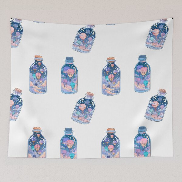 Item preview, Mini hot air balloons in a bottle sticker pack designed and sold by MendaciousMina.