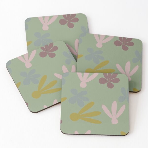 Item preview, floral pattern featuring simple flower shapes and soft, clean compositions. designed and sold by Line-Aura.