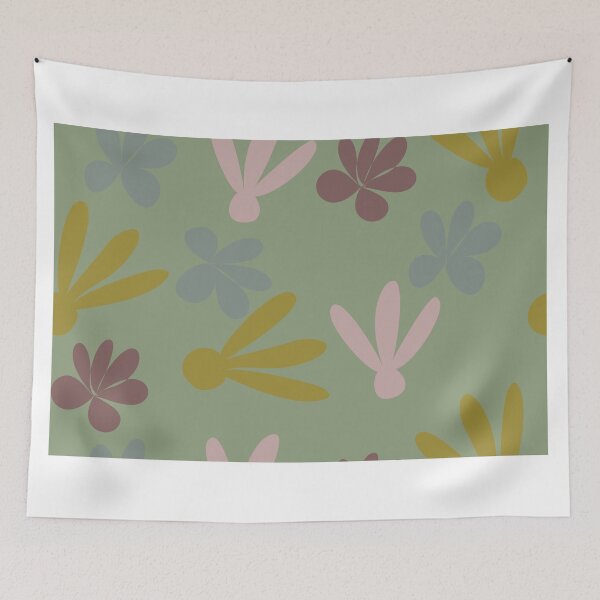 Item preview, floral pattern featuring simple flower shapes and soft, clean compositions. designed and sold by Line-Aura.