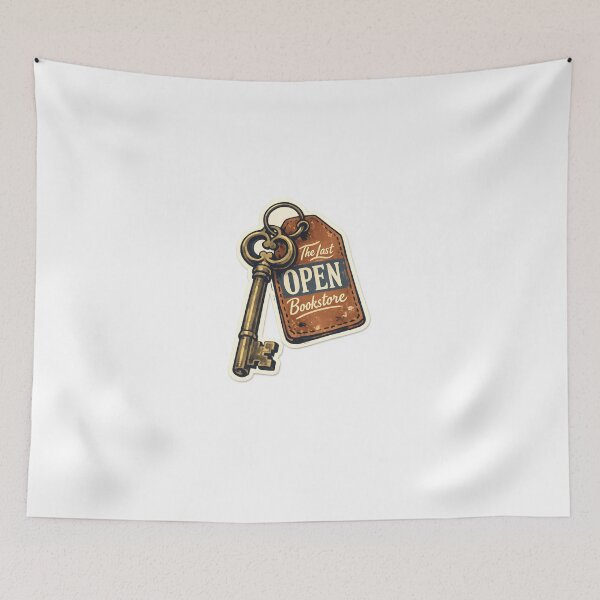 Item preview, The Last Open Bookstore Key Illustration designed and sold by Naviora.