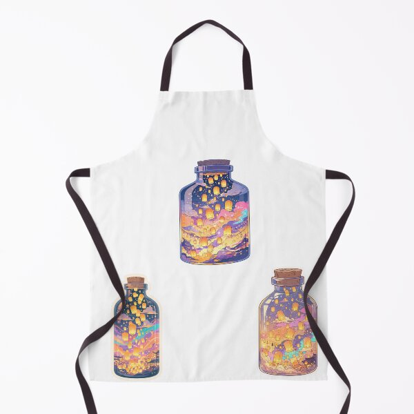 Item preview, Mini floating lanterns in a bottle sticker pack designed and sold by MendaciousMina.