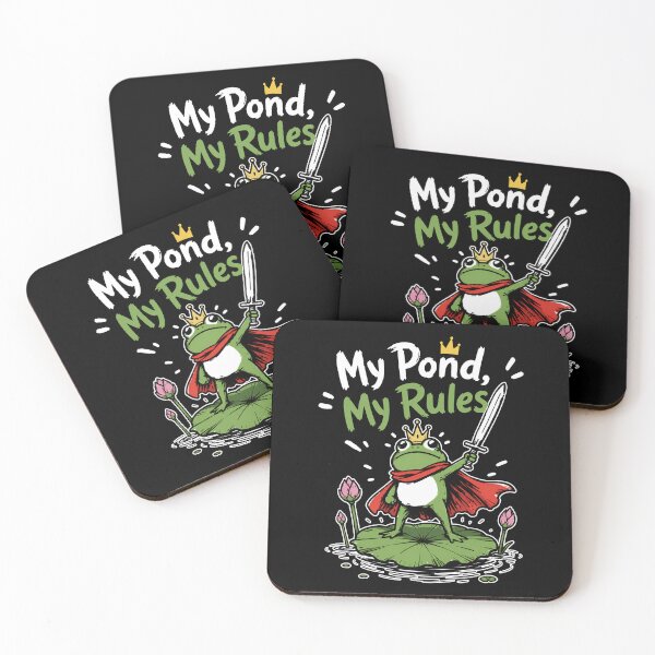 Item preview, My Pond My Rules Funny Frog King – Cute Lily Pad Royal Frog Cartoon designed and sold by Spyshirt.