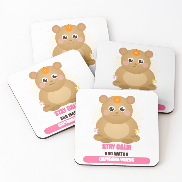 Item preview, Stay Calm Watch Capybara Videos Cute Kawaii Funny Gift designed and sold by Mega-Shopping.