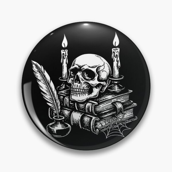 Item preview, Dark Academia Skull Candle Stack | Gothic Occult Bookish Art | Library Goth designed and sold by VoidPixelAU.
