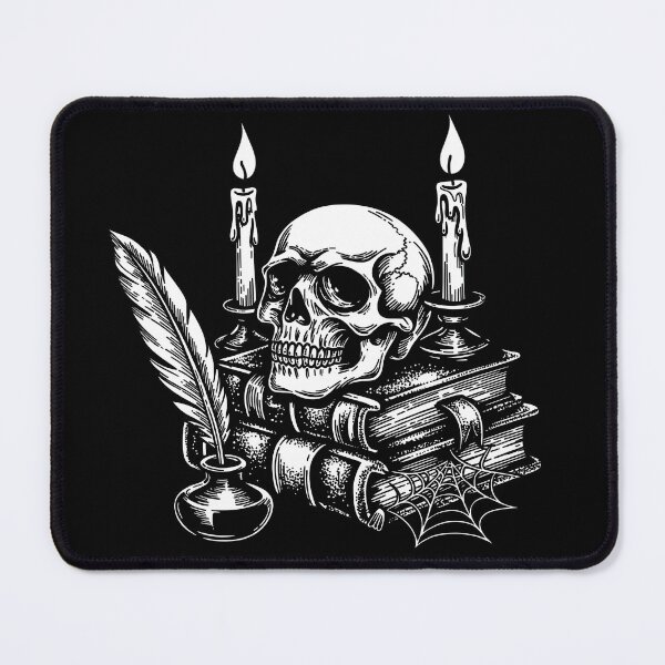 Item preview, Dark Academia Skull Candle Stack | Gothic Occult Bookish Art | Library Goth designed and sold by VoidPixelAU.