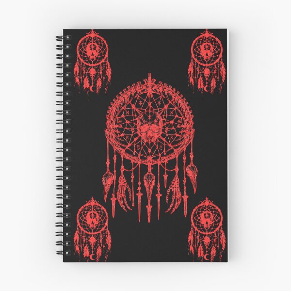 Item preview, Red Neon Gothic Dreamcatcher Skull Shamanic Ritual designed and sold by DarkOriginArts.