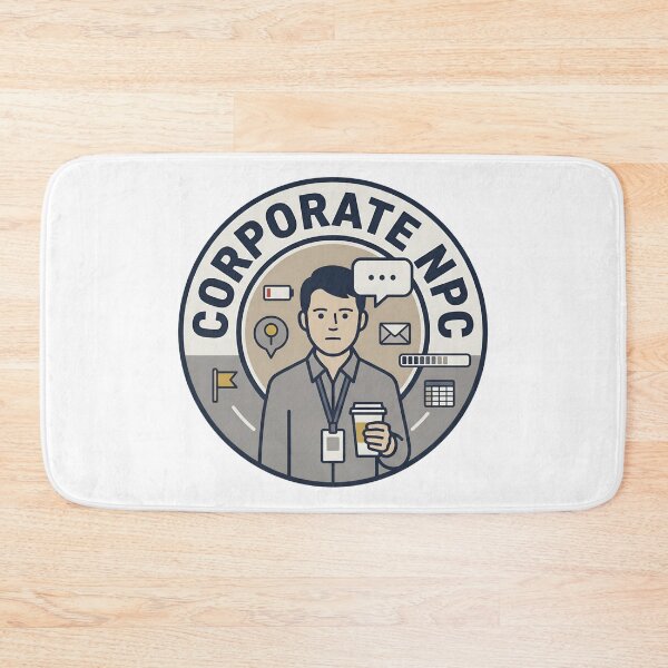 Item preview, Corporate NPC Funny Remote Work Office Employee Badge designed and sold by Fenay Designs.