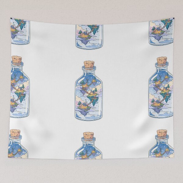 Item preview, Floating islands in a bottle sticker pack designed and sold by MendaciousMina.