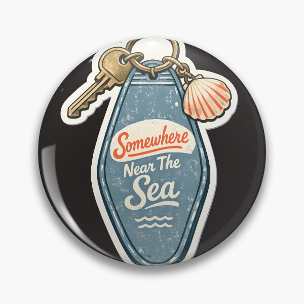 Item preview, Somewhere Near The Sea Keychain Design designed and sold by Naviora.