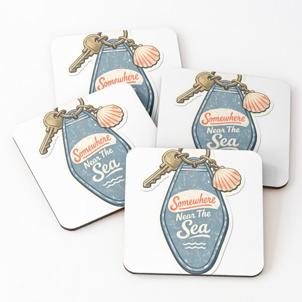 Item preview, Somewhere Near The Sea Keychain Design designed and sold by Naviora.