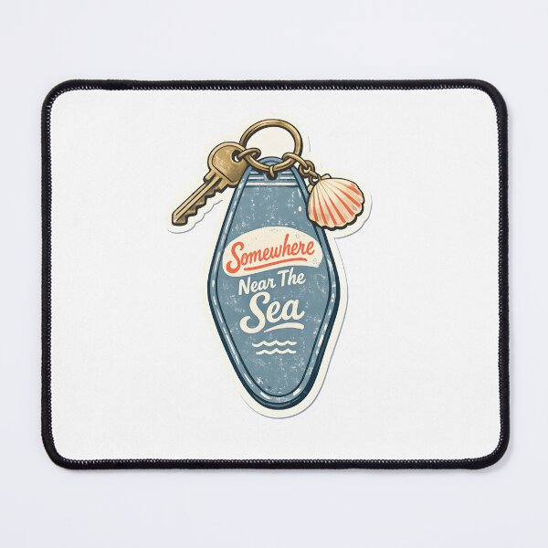 Item preview, Somewhere Near The Sea Keychain Design designed and sold by Naviora.
