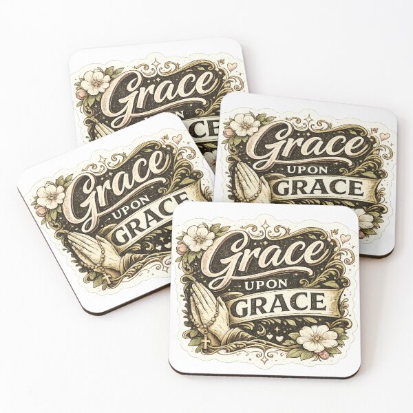 Item preview, Grace Upon Grace Christian Floral Sticker designed and sold by Omanut Studio — By Ashwin..