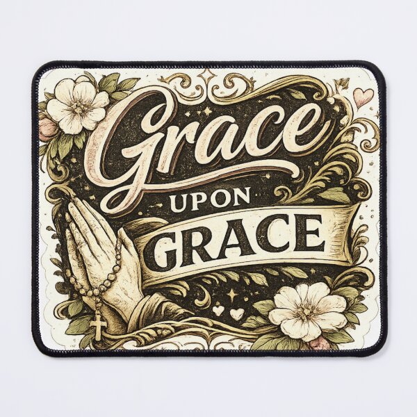 Item preview, Grace Upon Grace Christian Floral Sticker designed and sold by Omanut Studio — By Ashwin..