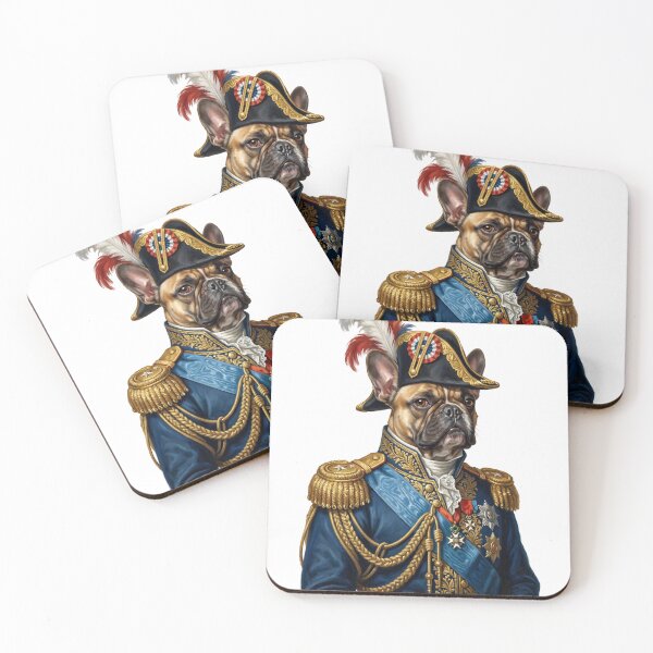 Item preview, Napoleon Bonabark Classical Dog Portrait Military General designed and sold by PictoVibe.
