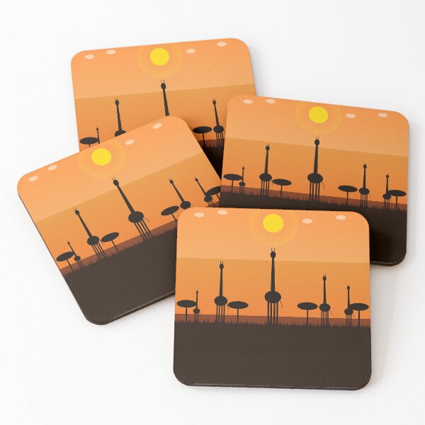 Item preview, African Giraffe Sunset Silhouette Savanna Orange Art  designed and sold by AfricanArtHub.