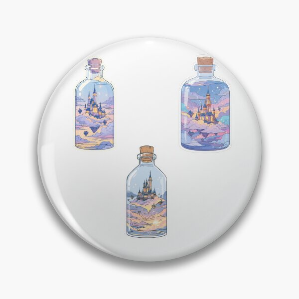Item preview, Mini floating castles in a bottle sticker pack designed and sold by MendaciousMina.