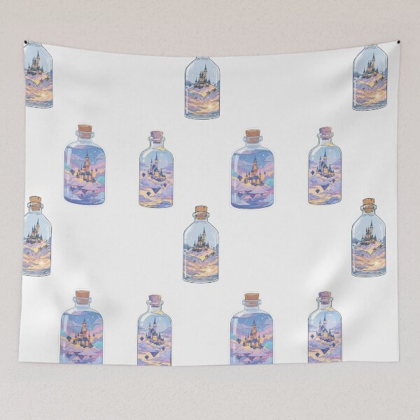 Item preview, Mini floating castles in a bottle sticker pack designed and sold by MendaciousMina.