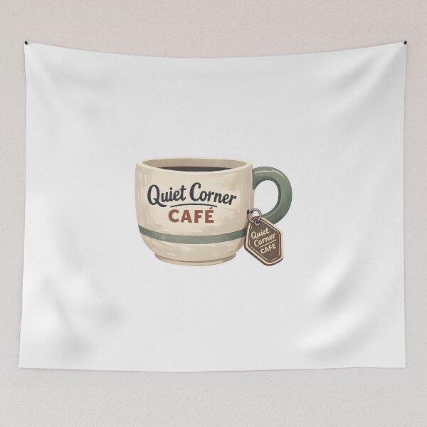 Item preview, Quiet Corner Café Minimal Illustration designed and sold by Naviora.