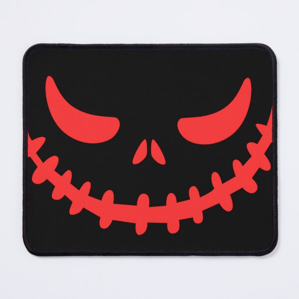 Item preview, Red Neon Evil Pumpkin Face Creepy Stitched Smile designed and sold by DarkOriginArts.