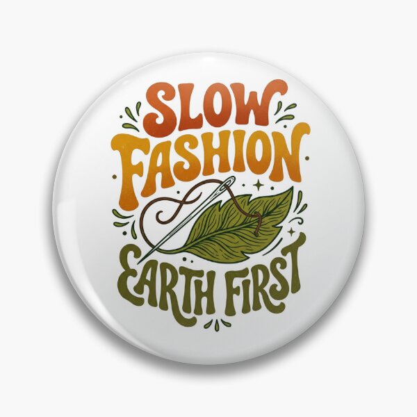 Item preview, Slow Fashion Earth First Retro 70s Sustainability designed and sold by PictoVibe.