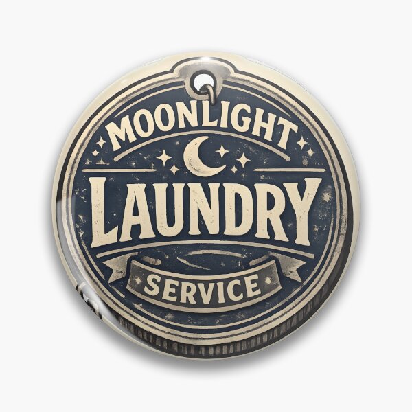 Item preview, Moonlight Laundry Service Vintage Token Design designed and sold by Naviora.
