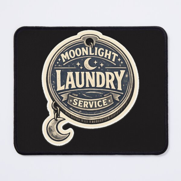 Item preview, Moonlight Laundry Service Vintage Token Design designed and sold by Naviora.
