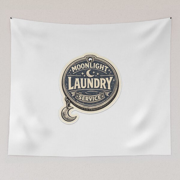 Item preview, Moonlight Laundry Service Vintage Token Design designed and sold by Naviora.