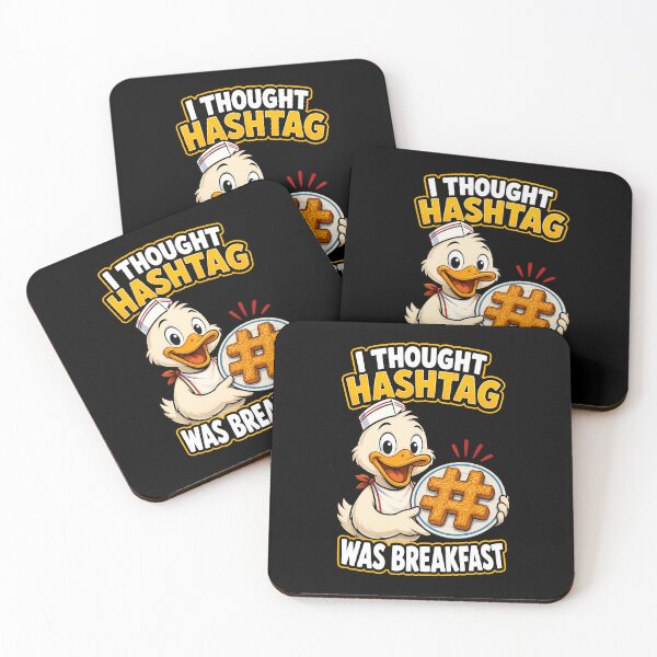 Item preview, I Thought Hashtag Was Breakfast Funny Duck designed and sold by TeeTimeTreasure.