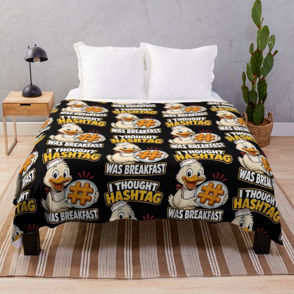 Item preview, I Thought Hashtag Was Breakfast Funny Duck designed and sold by TeeTimeTreasure.