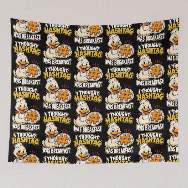 Item preview, I Thought Hashtag Was Breakfast Funny Duck designed and sold by TeeTimeTreasure.