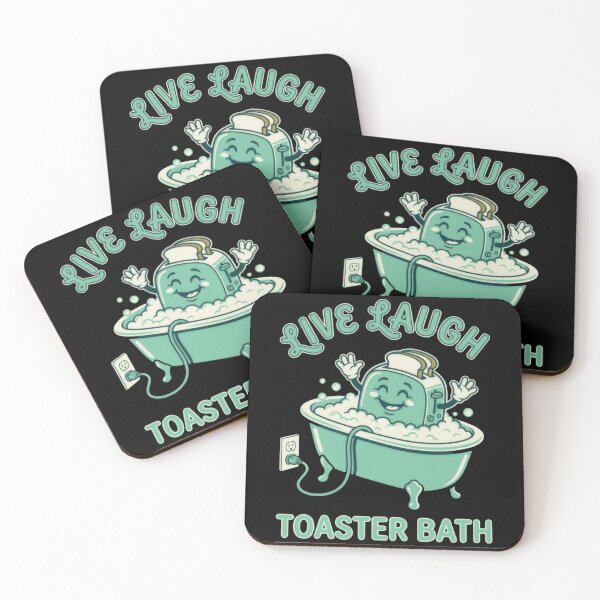 Item preview, Live Laugh Toaster Bath Dark Humor Meme designed and sold by RetroMini2026.
