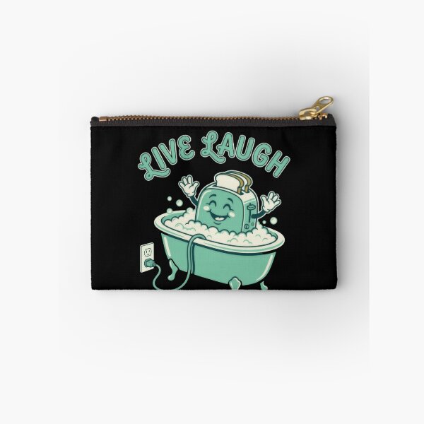 Item preview, Live Laugh Toaster Bath Dark Humor Meme designed and sold by RetroMini2026.