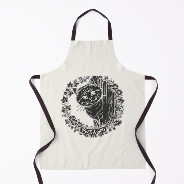 Item preview, Peek-a-Boo Cat with Floral Wreath - Black Silhouette designed and sold by sxtfejvseyn.