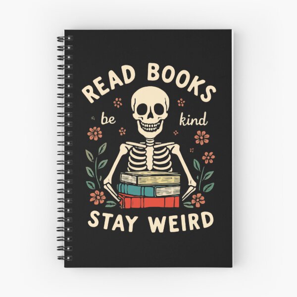 Item preview, Read Books Be Kind Stay Weird Book Lover Skeleton Reader Individuality designed and sold by RetroMini2026.