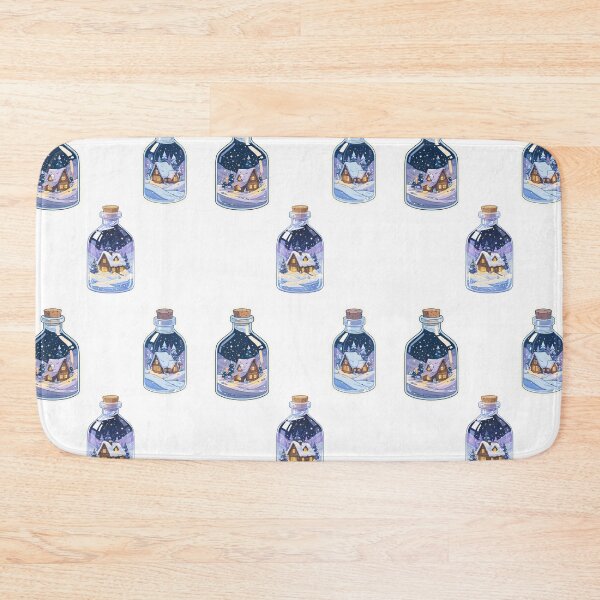 Item preview, Mini cozy cabin in the snow in a bottle sticker pack designed and sold by MendaciousMina.