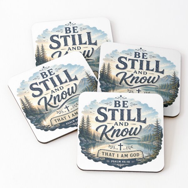 Item preview, Be Still And Know Christian Lake Sticker designed and sold by Omanut Studio — By Ashwin..