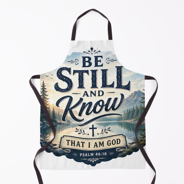 Item preview, Be Still And Know Christian Lake Sticker designed and sold by Omanut Studio — By Ashwin..