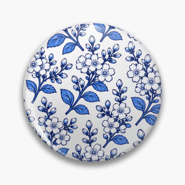 Item preview, Welcome Thailand – Cute Thai Jasmine Ornament Floral Pattern | Blue & White Travel Souvenir Design designed and sold by Beeform.