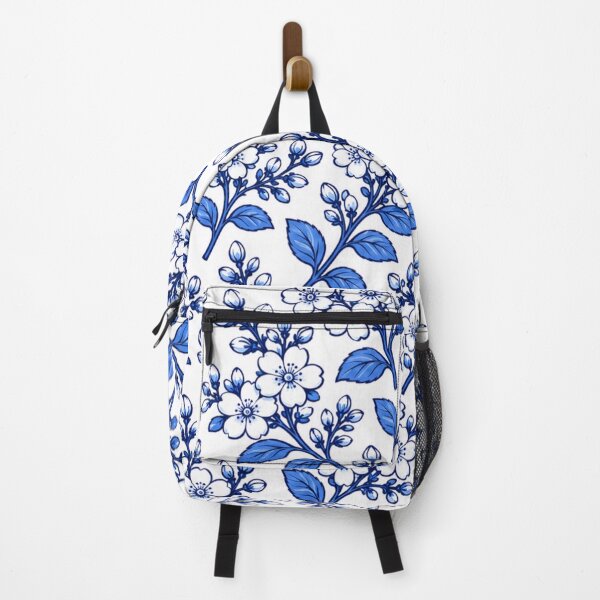 Item preview, Welcome Thailand – Cute Thai Jasmine Ornament Floral Pattern | Blue & White Travel Souvenir Design designed and sold by Beeform.