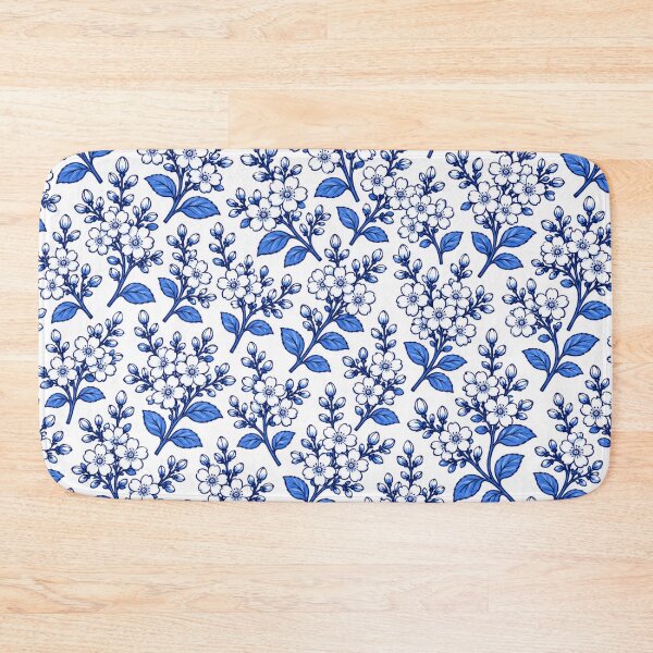 Item preview, Bienvenido a Tailandia – Patrón Floral de Jazmín Tailandés Azul y Blanco con Ornamentación Tradicional designed and sold by Beeform.
