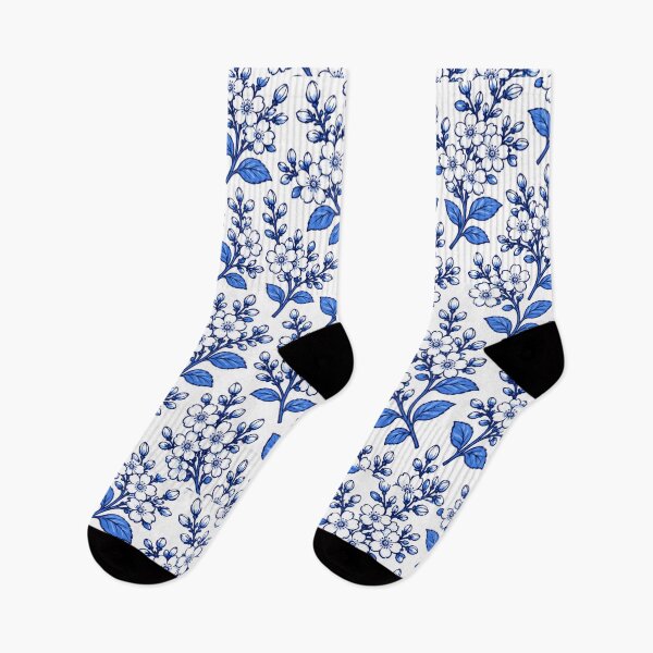 Item preview, Welcome Thailand – Cute Thai Jasmine Ornament Floral Pattern | Blue & White Travel Souvenir Design designed and sold by Beeform.