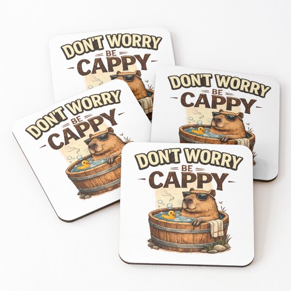 Item preview, Don't Worry Be Cappy Funny Capybara designed and sold by Eugene Printworks.