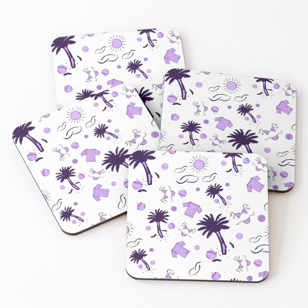 Item preview, Retro Summer Beach Pattern Purple designed and sold by altastudio.