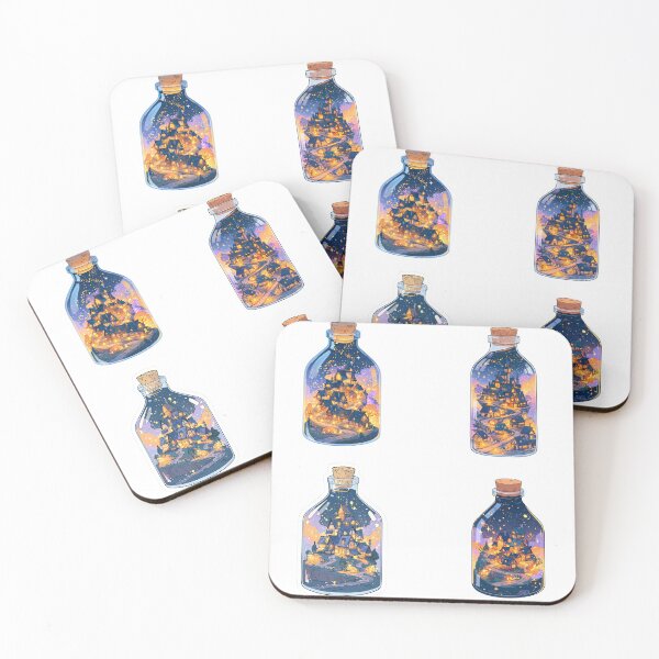 Item preview, Mini mountain village in a bottle sticker pack designed and sold by MendaciousMina.