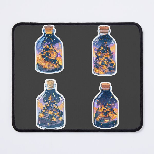 Item preview, Mini mountain village in a bottle sticker pack designed and sold by MendaciousMina.
