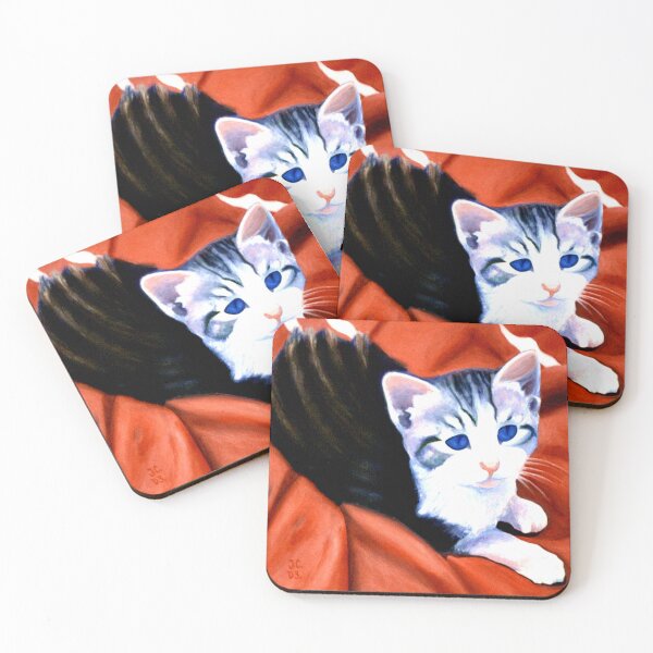 Item preview, "Kitten on the red blanket" designed and sold by JerzyCzechon.