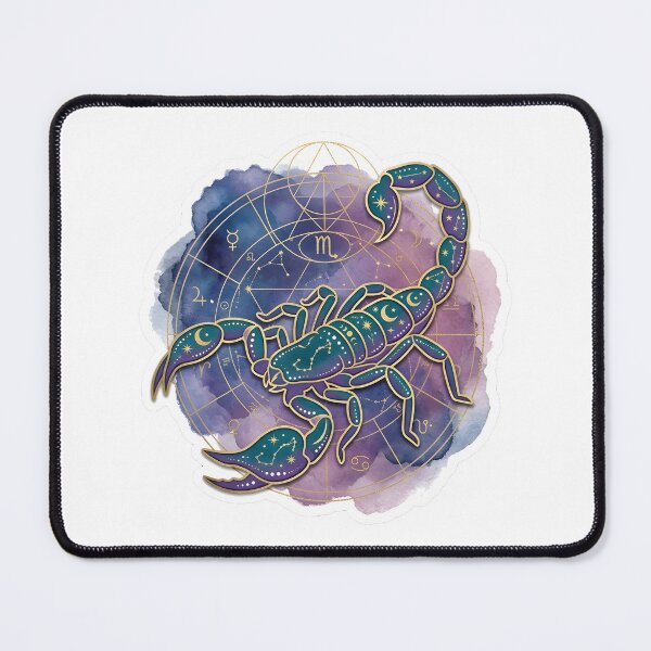 Item preview, Mystic Scorpio Zodiac Astrology Celestial Gold Horoscope designed and sold by Novastitchshop.