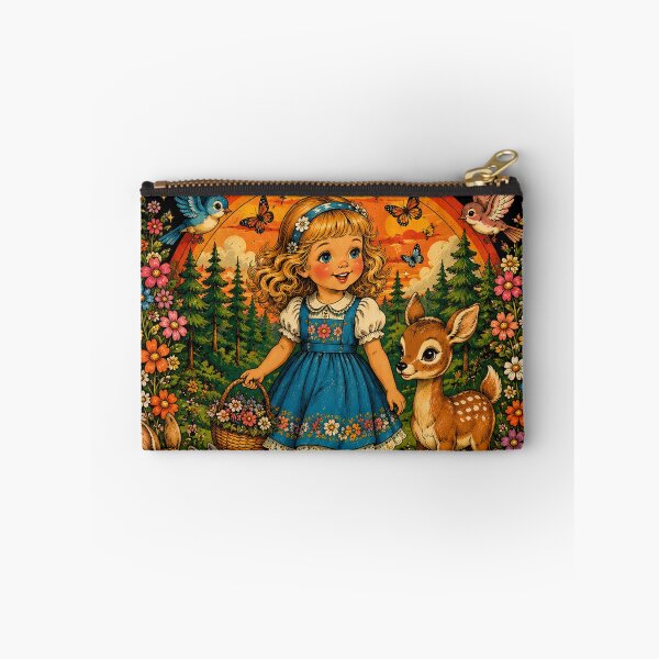 Item preview, What a Fucked Up Time to Be Alive Vintage Cottagecore Girl and Forest Animals designed and sold by Starry Night Creative Art.