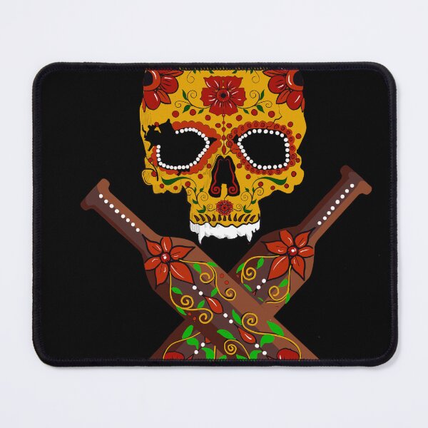 Item preview, Sugar Skull Crossbones - Day of the Dead Floral Illustration designed and sold by artdmunna.