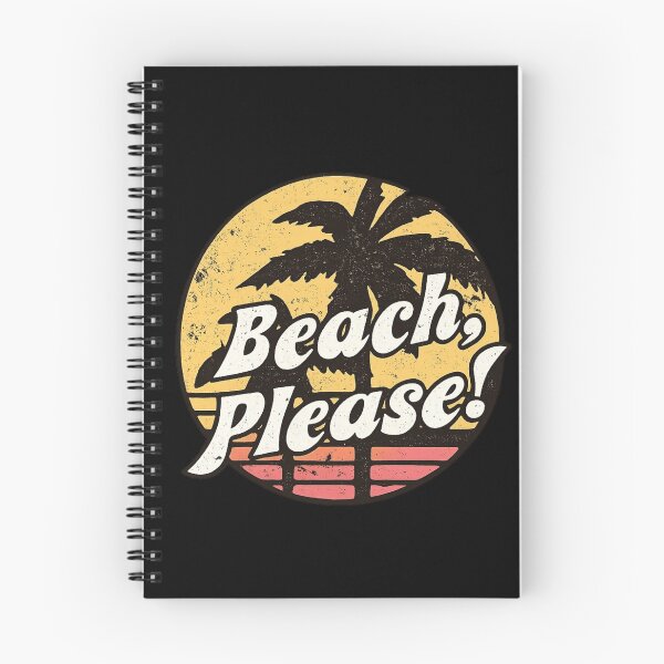 Artikelvorschau, Strand bitte! Lustiger Sommerurlaub im Retro-Stil, Sonnenuntergang, Palme entworfen und verkauft von Dujosufot.
